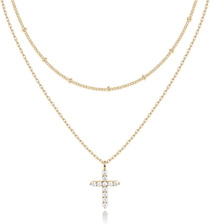 PAVOI 14K Gold Plated Layering Necklaces | Stylish Minimalist Design Pendant Necklaces | Butterfly, Heart, Lock, Evil Eye, Coin, Lightning Bolt, Circle, Cross Pendants for Women