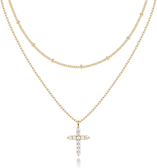 PAVOI 14K Gold Plated Layering Necklaces | Stylish Minimalist Design Pendant Necklaces | Butterfly, Heart, Lock, Evil Eye, Coin, Lightning Bolt, Circle, Cross Pendants for Women