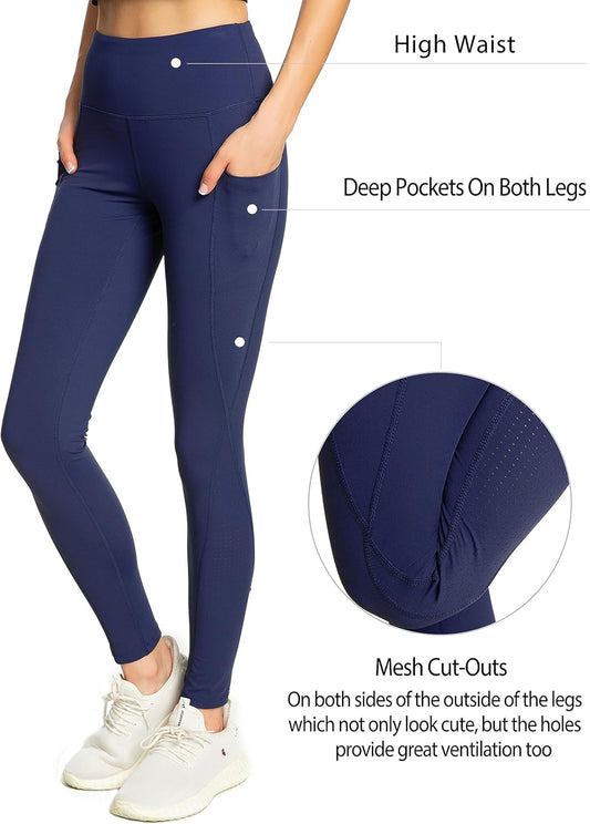 Kcutteyg Yoga Pants for Women with Pockets High Waisted Leggings Workout Sports Running Athletic Pants
