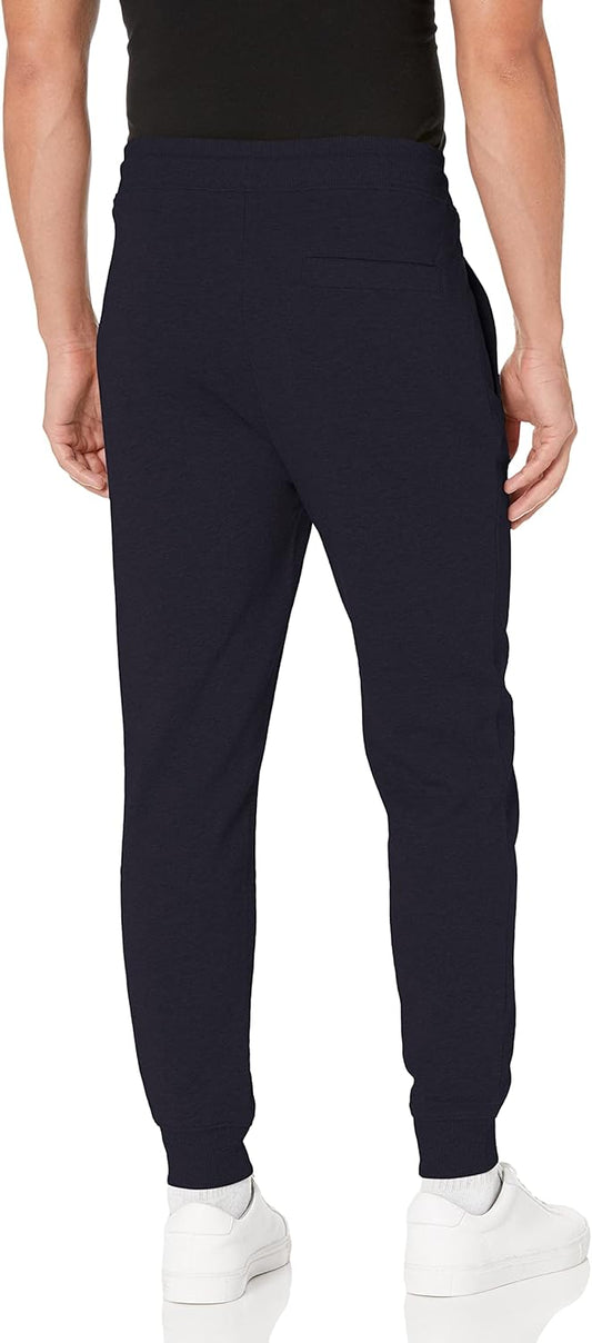 HUGO Men's Regular Fit Square Logo Jersey Drawstring Joggers