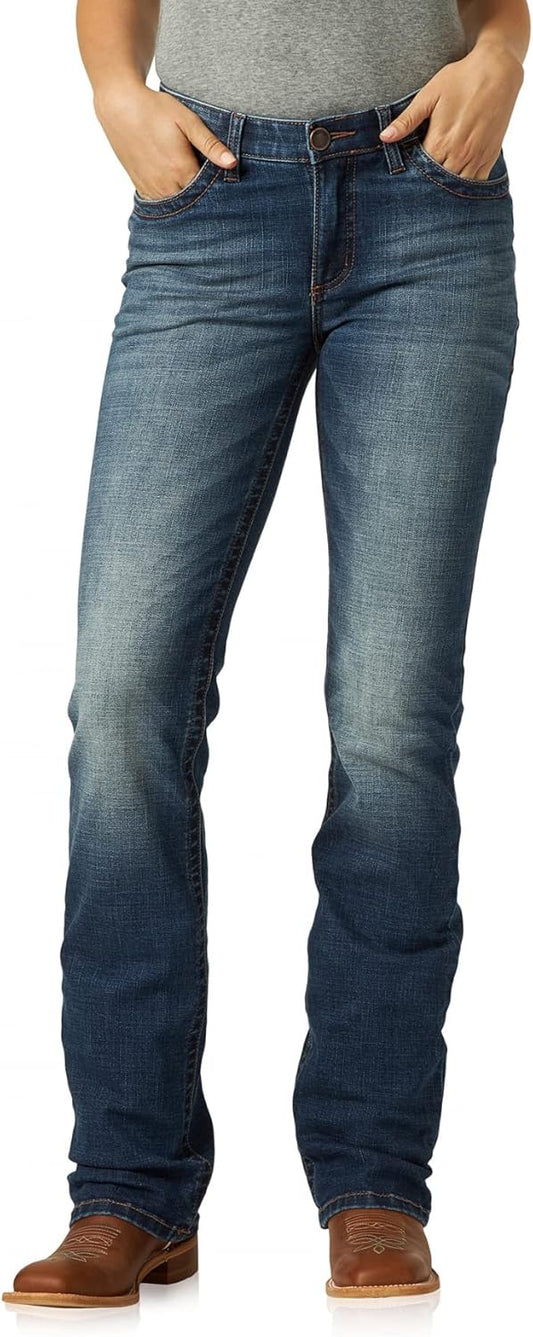 Wrangler Women's Willow Mid Rise Performance Waist Boot Cut Ultimate Riding Jean