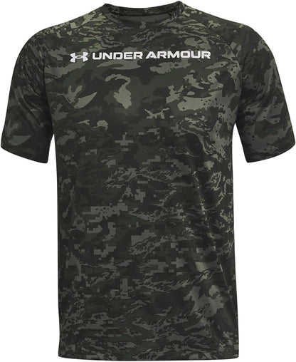 Under Armour Men's UA Tech ABC Camo Loose Fit Short Sleeve Shirt Small