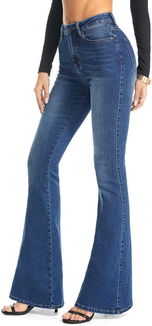 FLYING BANANA Women's Curvy Stretchy Bootcut Flare Denin Jeans