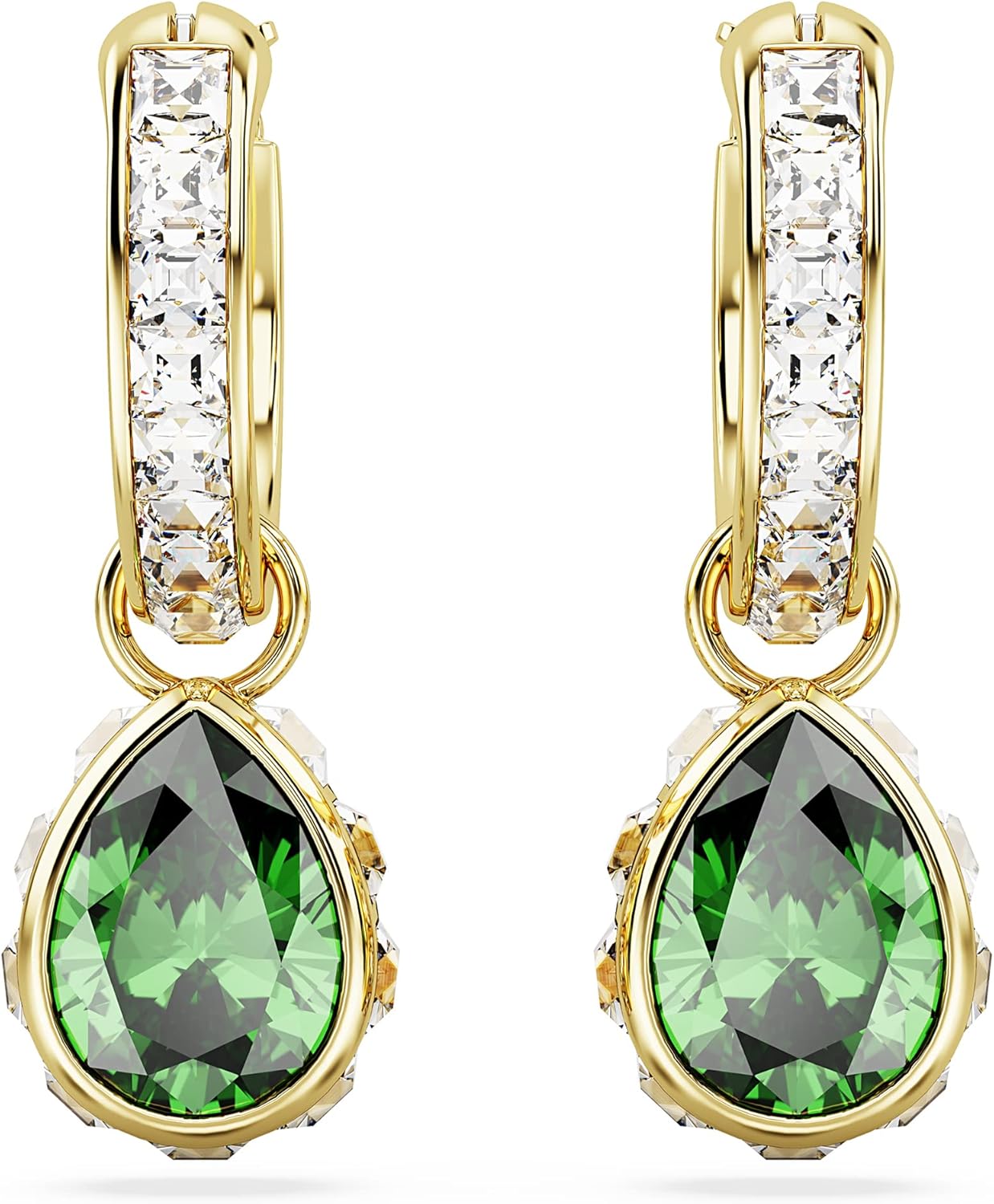 Swarovski Chroma Stud Earring Collection, Rhodium and Gold Tone Finishes, Multi-Color Crystals