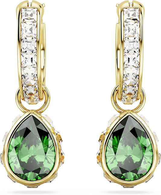 Swarovski Chroma Stud Earring Collection, Rhodium and Gold Tone Finishes, Multi-Color Crystals