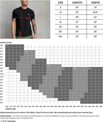 INTO THE AM Mens T Shirt with Logo - Short Sleeve Crew Neck Soft Fitted Tees S - 4XL Fresh Classic Basic Tshirts