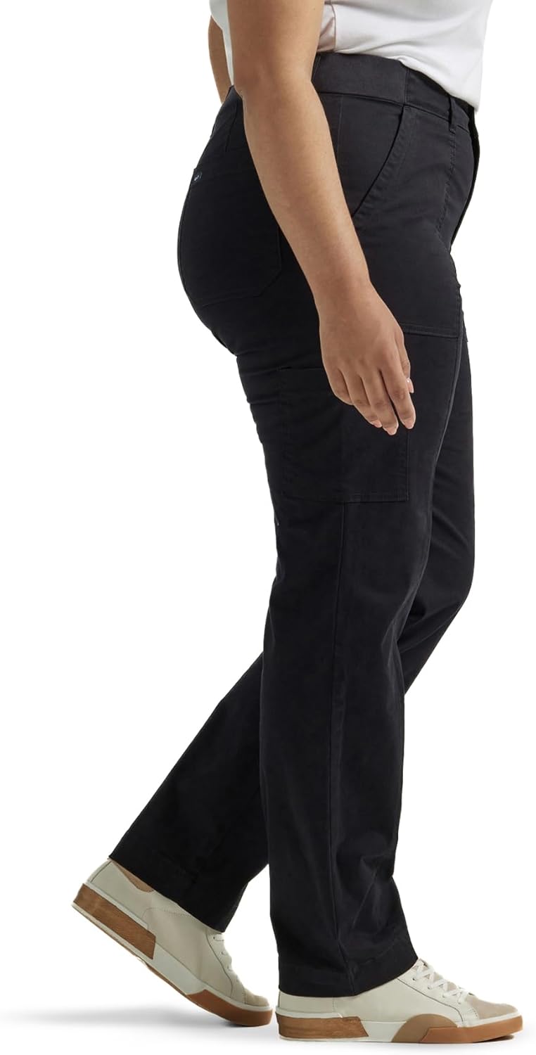 Lee Women's Plus Size Ultra Lux Comfort with Flex-to-go Utility Pant
