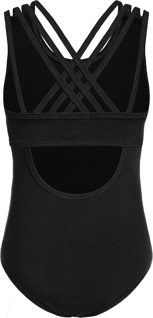Arshiner Girls Ballet Leotards Dance Gymnastic Outfits Crisscross Straps Sleeveless Tank Dancewear