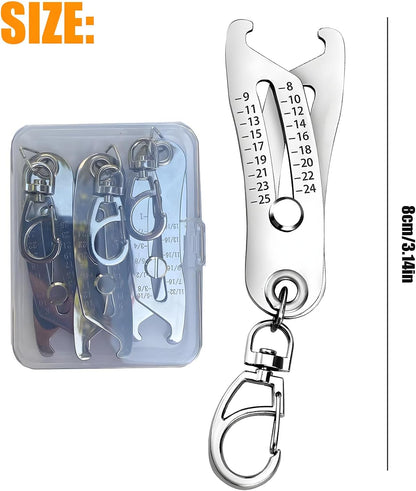 2025 Upgrade Portable Thread Checker Keychain, for Quick Thread Identification, Bolt and Nut Sizer Tool