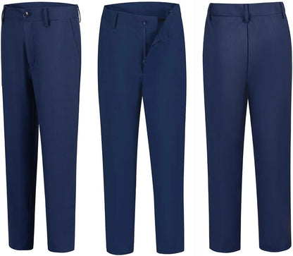 Boys Dress Pants Formal Flat Front Children School Uniform Pants for Boy