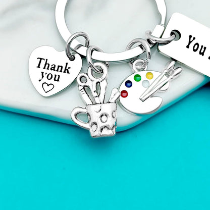 Xiahuyu Artist Gifts Keychain Painter Gifts You Make A Difference Keychain Art Teacher Appreciation Gifts Art School Graduation Gift Art Student Gift Christmas Birthday Gift Thank You Gift for Artist