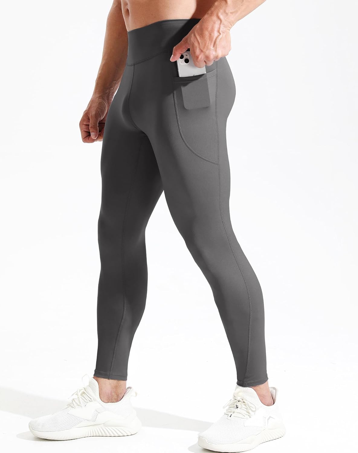 NELEUS Men's Compression Baselayer Running Tights Gym Leggings with Pockets