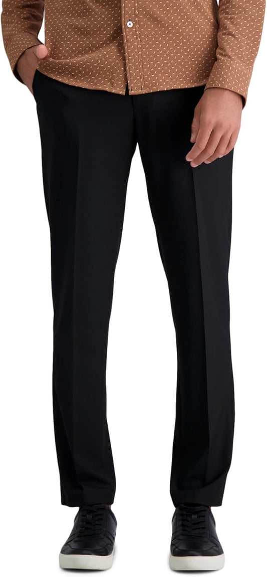 J.M. Haggar Men's 4 Way Stretch Slim Fit Flat Front Dress Pant