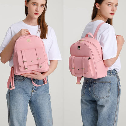 MACCINELO Cute Leather Mini Backpack Purse for Women Bowknot Small Backpack for Girls gift Rucksack Ladies Shoulder Bag 3pcs