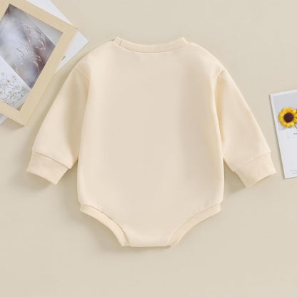 New to the Cousin Crew Baby Boy Girl Bubble Romper Sweatshirt Long Sleeve Oversized Bodysuit Fall Clothes