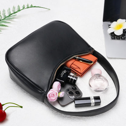 Women's Shoulder Bags, Small Hobo Tote Elegant Clutch Purse with Zipper Closure