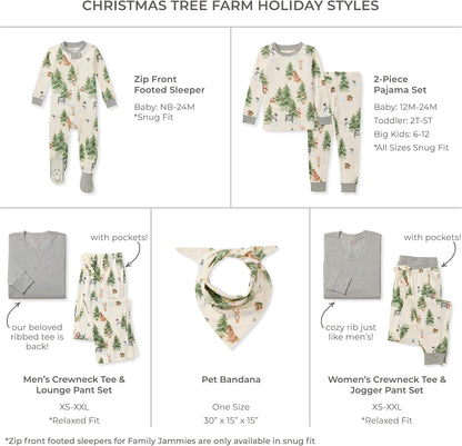 Burt's Bees Baby Baby Womens Family Jammies, Matching Holiday Pajamas, Organic Cotton PJs