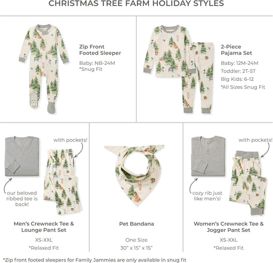 Burt's Bees Baby Baby Womens Family Jammies, Matching Holiday Pajamas, Organic Cotton PJs
