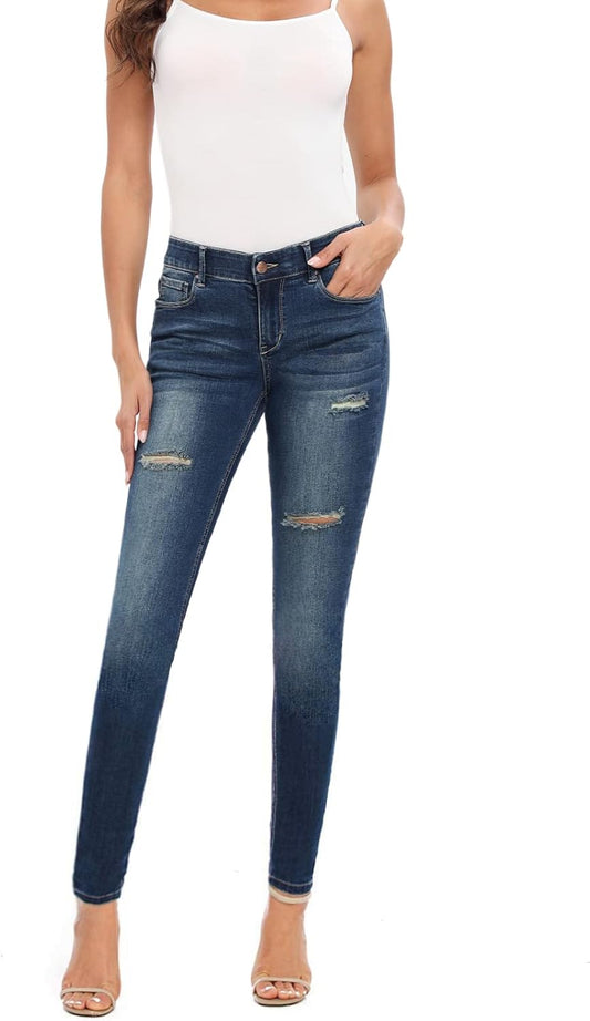 MetHera Women's Le Mel Classic Stretch Skinny Shaping Jeans