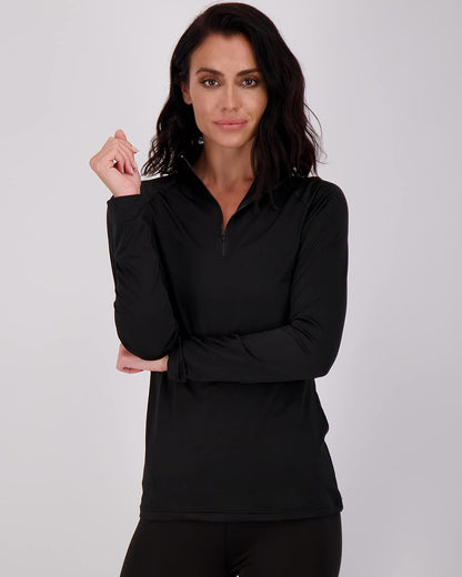 Real Essentials 3 Pack: Womens Dry-Fit Long Sleeve Quarter Zip & Full Zip Up Hoodie Workout Jacket (Available in Plus)