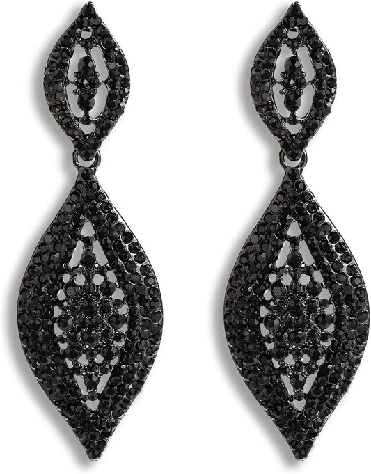 Elegant Rhinestone Dangle Earrings Crystal Wedding Bridal Long Dangling Drop Earrings Chandlier Earrings for Women Bridesmaid