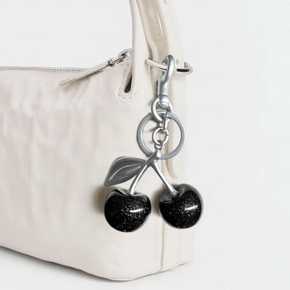 Keychain Cherry Bag Charms Purse: Key Chains Women Cute - Car keyrings leather handbags - Fashion enthusiasts