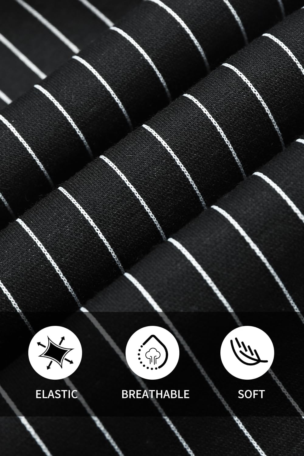 GINGTTO Mens Chino Pants Slim Fit Stretch Pinstripe Pants Men Dress