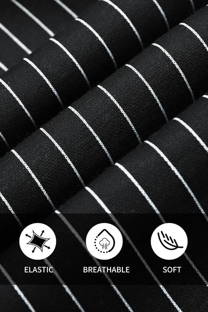 GINGTTO Mens Chino Pants Slim Fit Stretch Pinstripe Pants Men Dress