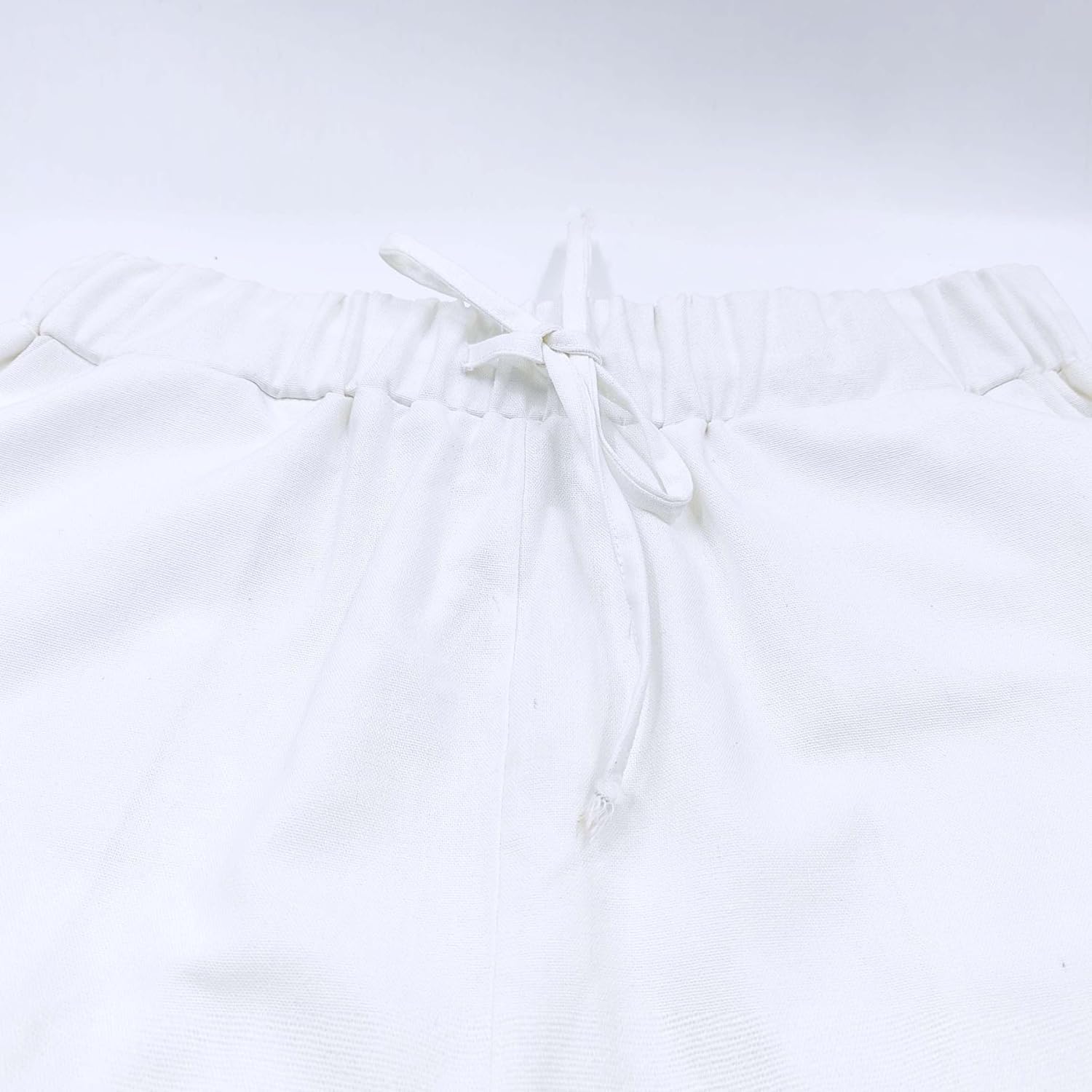 Womens Linen Pants with Pockets High Waist Comfy White Casual Pants Lightweight Loose Trousers