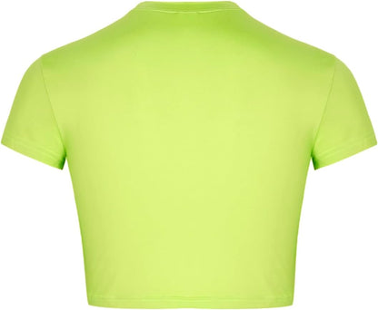 Milumia Men's Short Sleeve Crew Neck Slim Fit Basic Crop Top T Shirts Hot Shirts