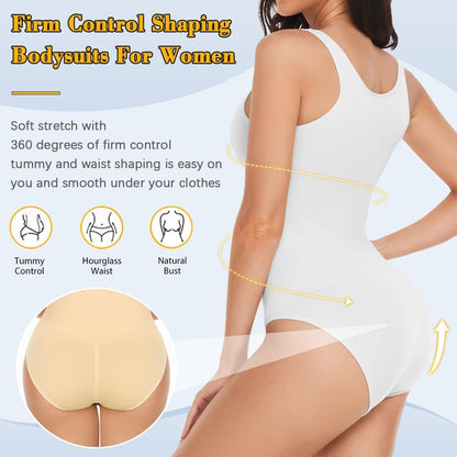 VVX Bodysuit for Women - Tummy Control Seamless Tops Compression Butt Lifting Shapewear Bodysuits