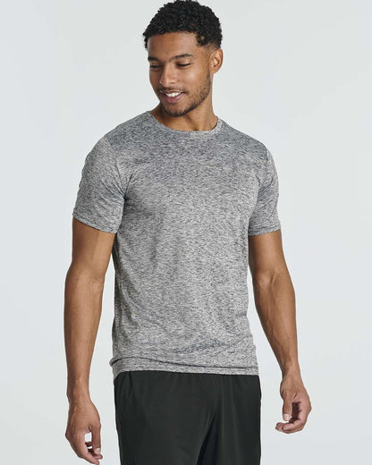 Real Essentials 5 Pack Men’s Short Sleeve Dry Fit T-Shirts – Moisture Wicking Athletic Workout Gym Fitness Casual Tees