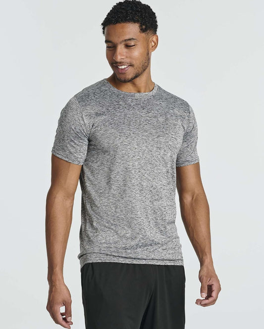 Real Essentials 5 Pack Men’s Short Sleeve Dry Fit T-Shirts – Moisture Wicking Athletic Workout Gym Fitness Casual Tees