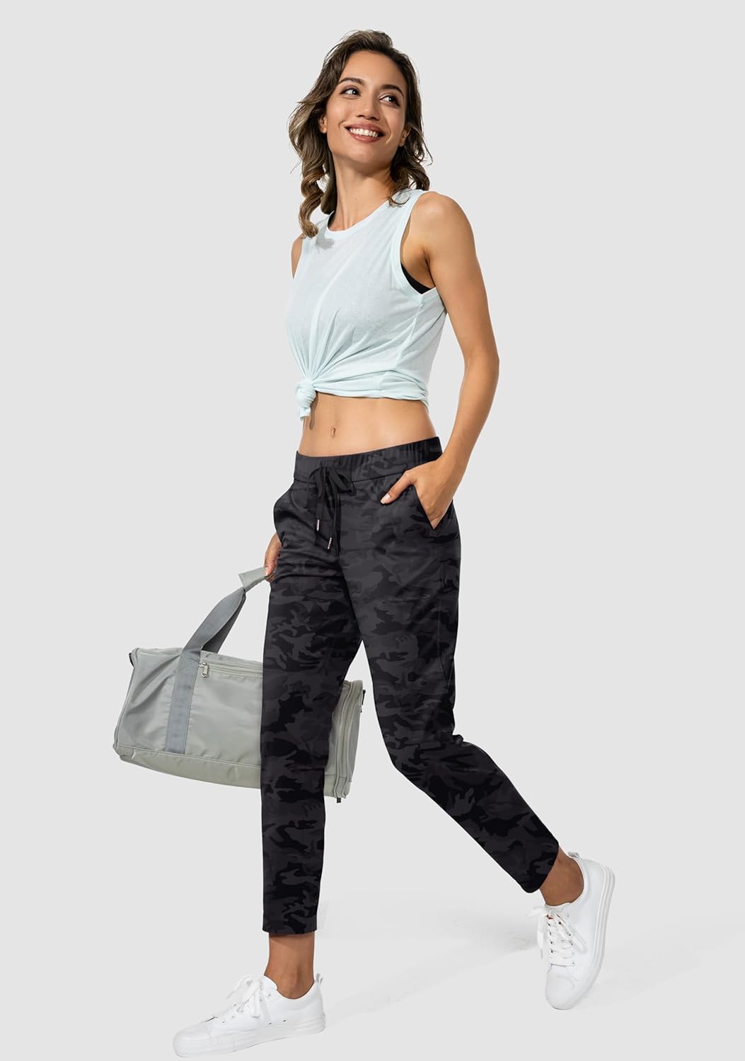 G Gradual Women's Pants with Deep Pockets 7/8 Stretch Ankle Sweatpants for Golf, Athletic, Lounge, Travel, Work