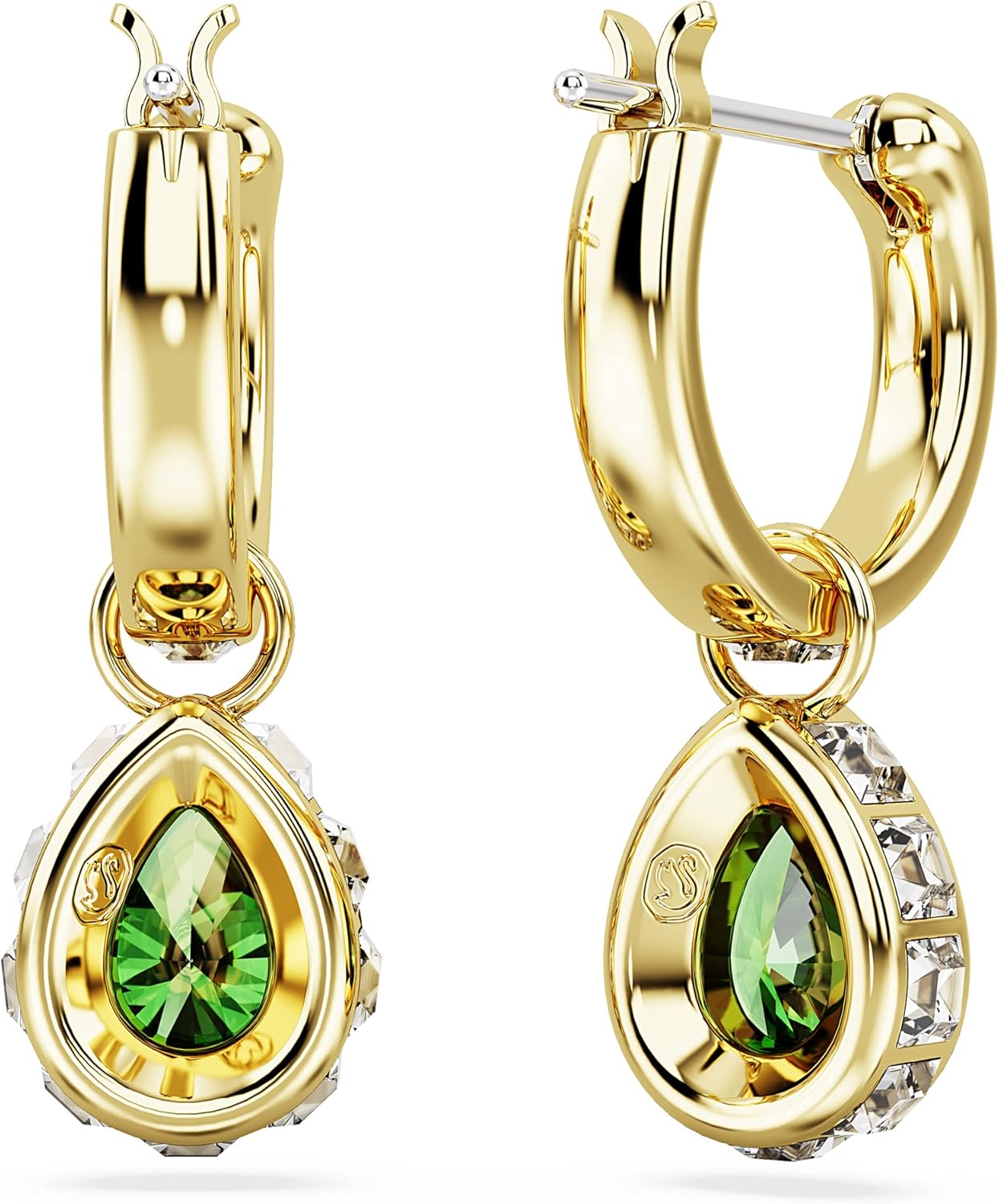 Swarovski Chroma Stud Earring Collection, Rhodium and Gold Tone Finishes, Multi-Color Crystals