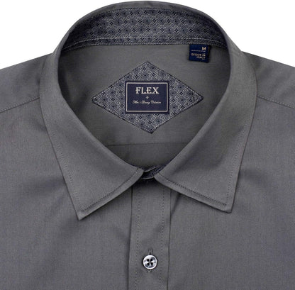 J.VER Men's Casual Long Sleeve Stretch Dress Shirt Wrinkle-Free Regular Fit Button Down Shirts