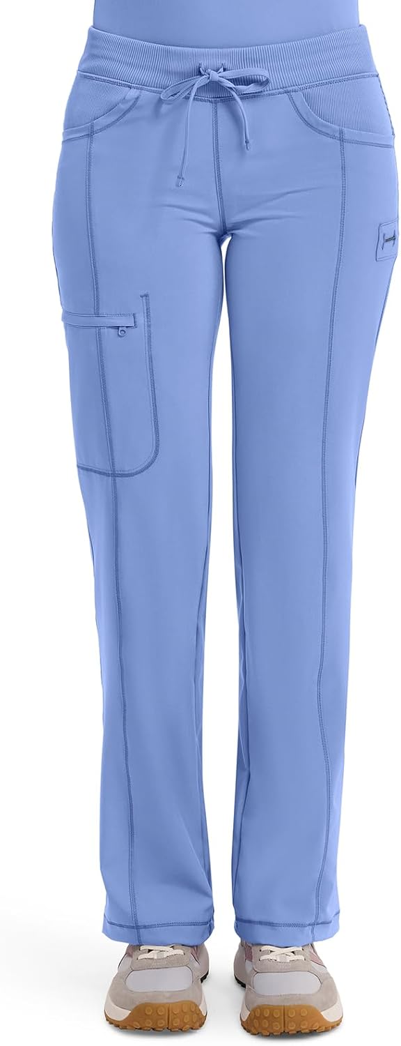 Cherokee Infinity Straight Leg Drawstring Women Scrub Pants 360 Stretch with 4 Pockets 1123A