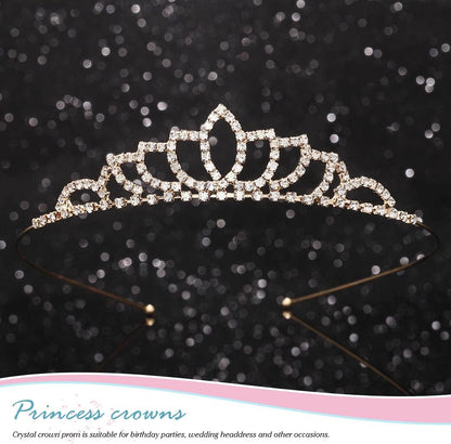 Kilshye Silver Tiaras and Crowns Rhinestone Wedding Tiara Birthday Prom Crown Hair Accessories for Women