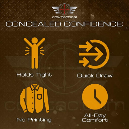 Concealed Carry Holster Shirt | Quick Access Open Pocket with Large Storage | Mens V-Neck
