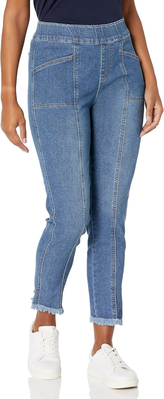SLIM-SATION Women's Pull on 29 Four Pocket Demom Ankle Jean