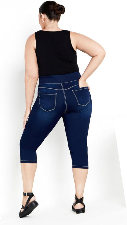 Women's Pull on Cropped Denim Legging