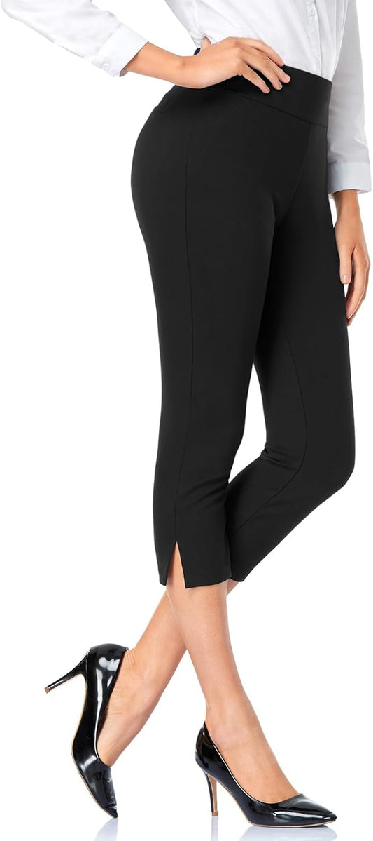 Tapata Women's Capri Dress Pants 19"/20.5" Stretch High-Waist Crop Office Work Pants Summer Casual Capris Slacks Yoga