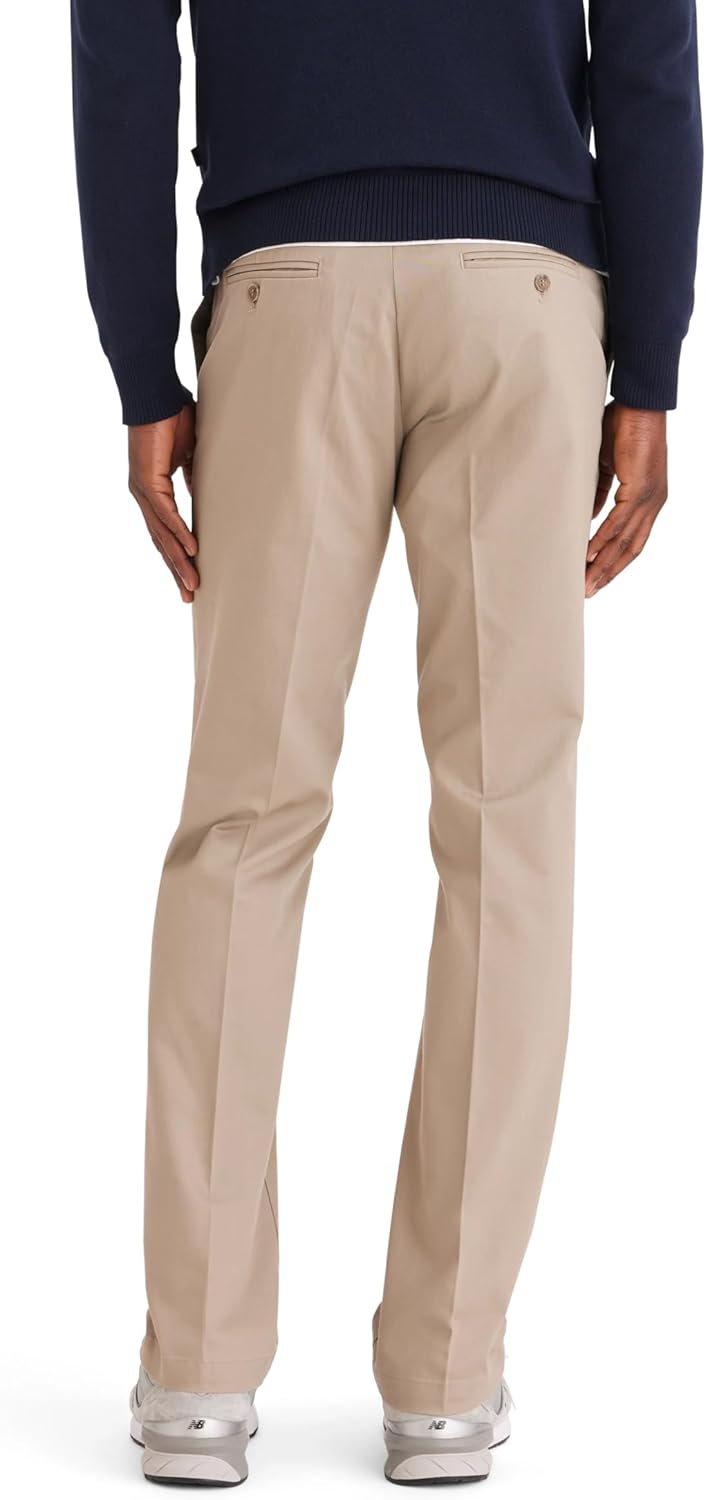 Dockers Men's Straight Fit Signature Lux Cotton Stretch Khaki Pant-Creased