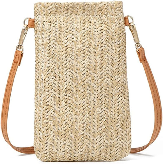 Summer Straw Beach Bag Tote Shoulder Bag Handwoven Purse Handbag for Women Girls Outdoor Casual Top Handle Cross Body Bag