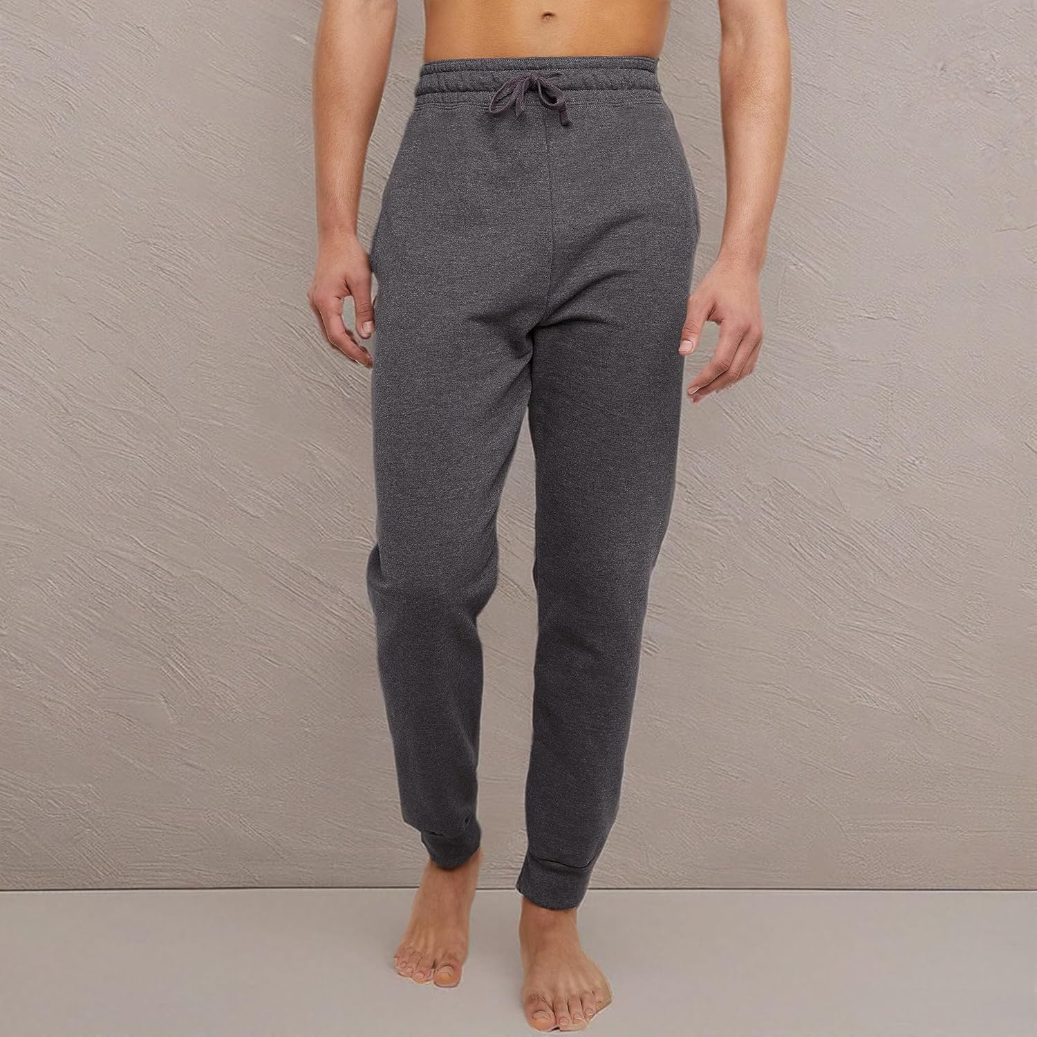 Hanes EcoSmart Jogger Sweatpants, Men's Midweight Fleece Lounge Pants, 30.5"
