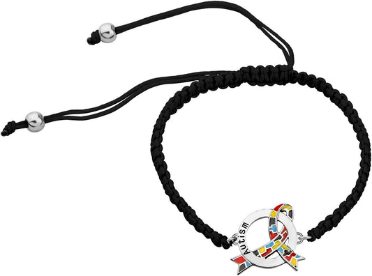 CHOORO Autism Puzzle Piece Adjustable Bracelet Gift for Autism Mom/Teacher/Autistic