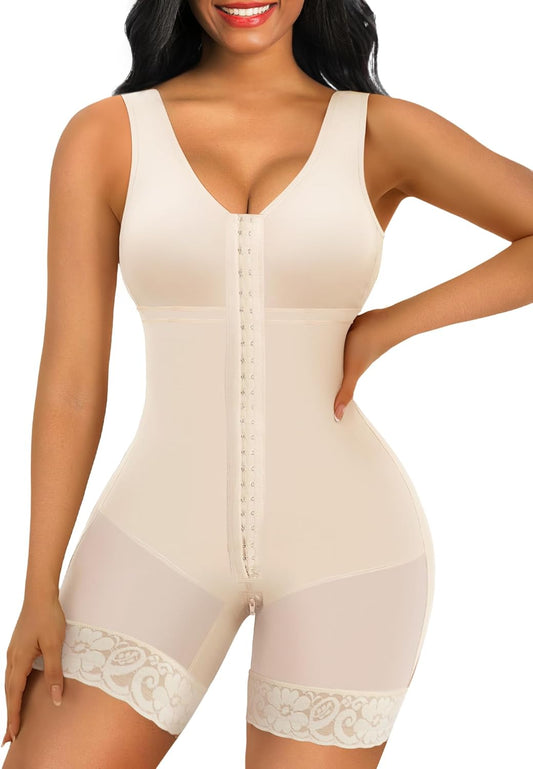SHAPERX Women's Fajas Colombianas Tummy Control Shapewear Postpartum Full Body Shaper Butt Lifter Bodysuit