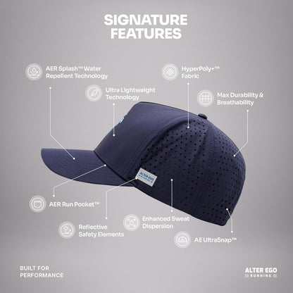 Alter Ego Coaster Splash Running Hat – Lightweight, Water Repellent, Men & Women