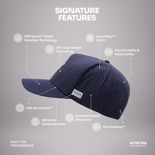 Alter Ego Coaster Splash Running Hat – Lightweight, Water Repellent, Men & Women