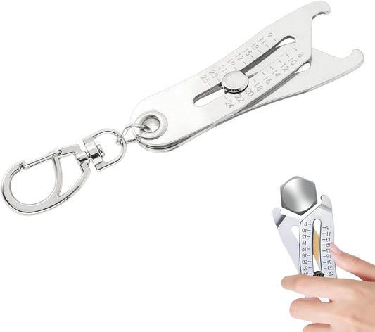 2025 Upgrade Portable Thread Checker Keychain, for Quick Thread Identification, Bolt and Nut Sizer Tool